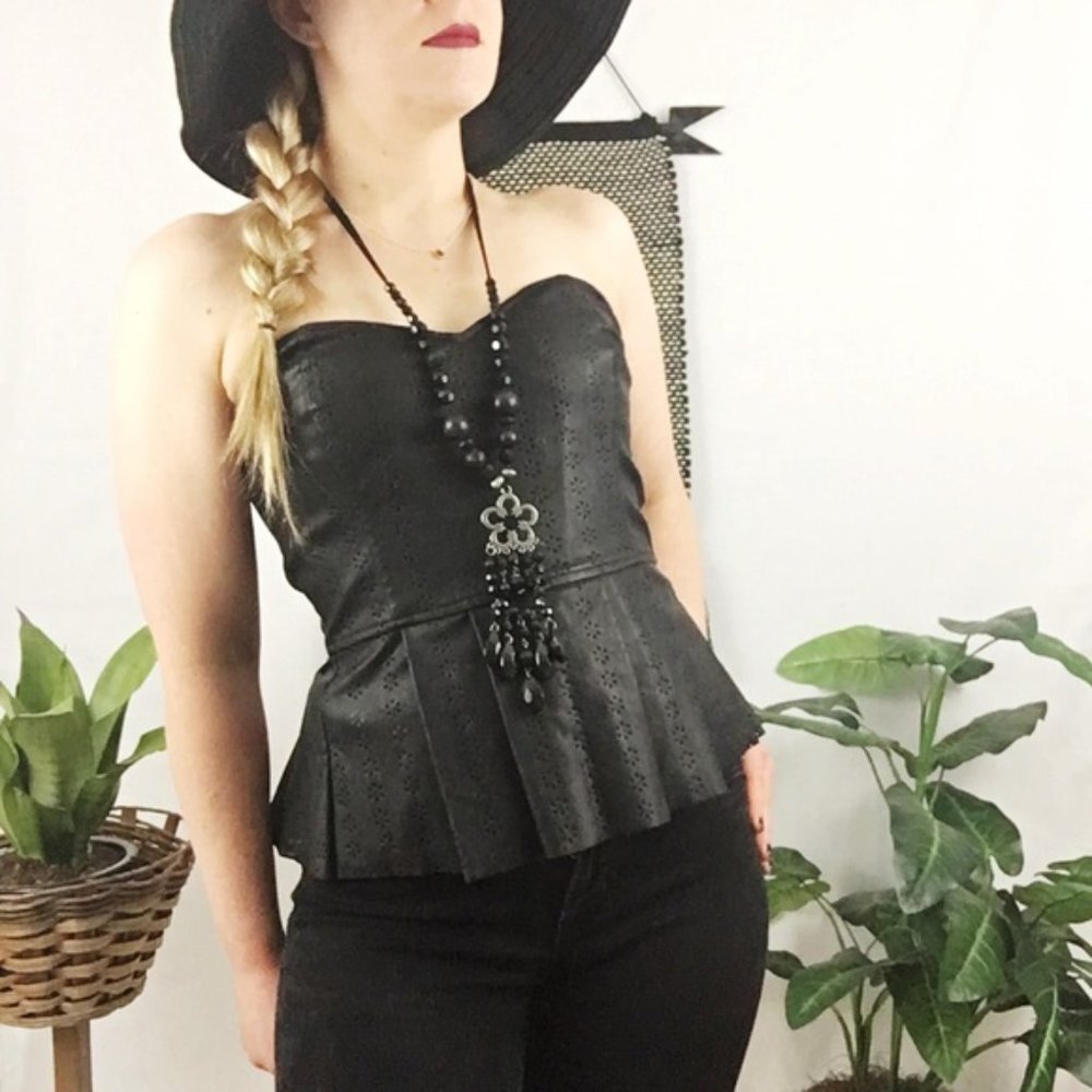 NWT Dolce Vita faux leather bustier S
